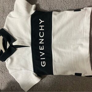 Givenchy Women's Black and White Polo Top
